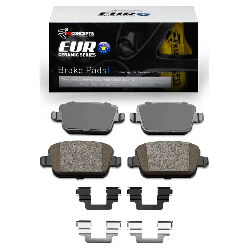 R1 08-12 Land Rover Lr2 Rear Euro Ceramic Pads & Hardware Kit 1