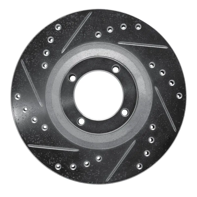 R1 83-89 Isuzu Impulse Front Left Drilled & Slotted Silver Brake Rotor 1