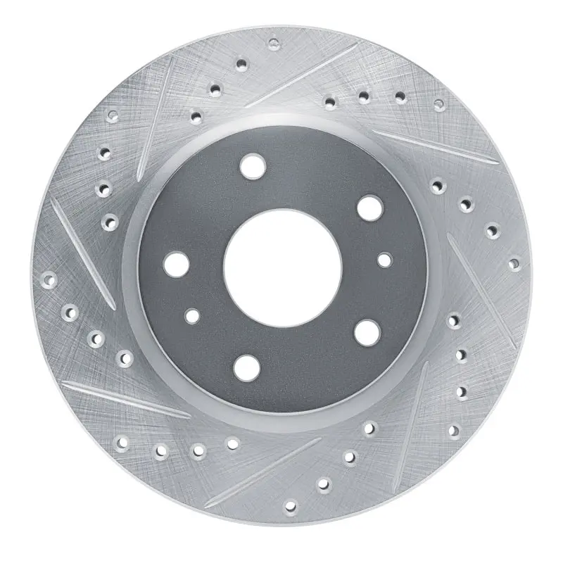 R1 88-89 Chevrolet C3500 Front Left Drilled & Slotted Silver Brake Rotor 1