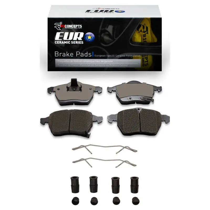 R1 1997-2010 Saab 900 Front R1 Euro Ceramic Pads & Hardware Kit 1