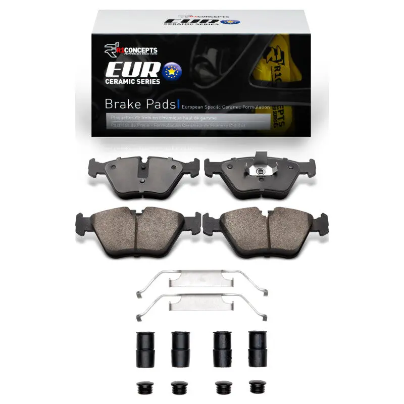 R1 2001-2010 Bmw 330I Front R1 Euro Ceramic Pads & Hardware Kit 1