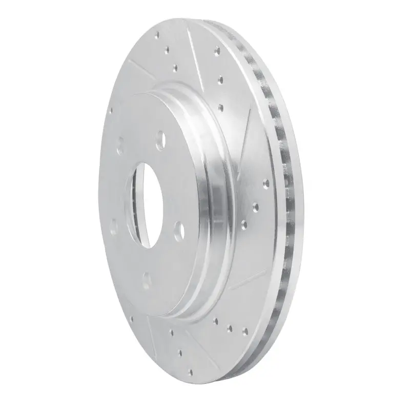 R1 08-12 Jeep J8 Front Right Drilled & Slotted Silver Brake Rotor 2