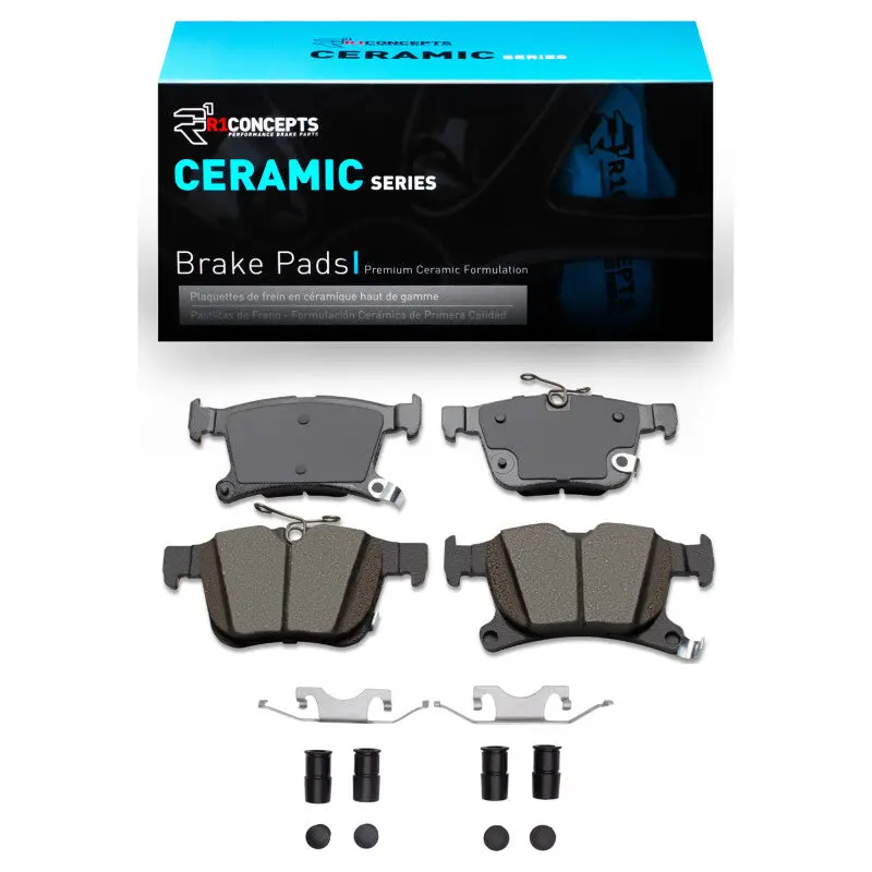 R1 2017-2024 Chrysler Grand Caravan Rear R1 Ceramic Pads & Hardware Kit 1