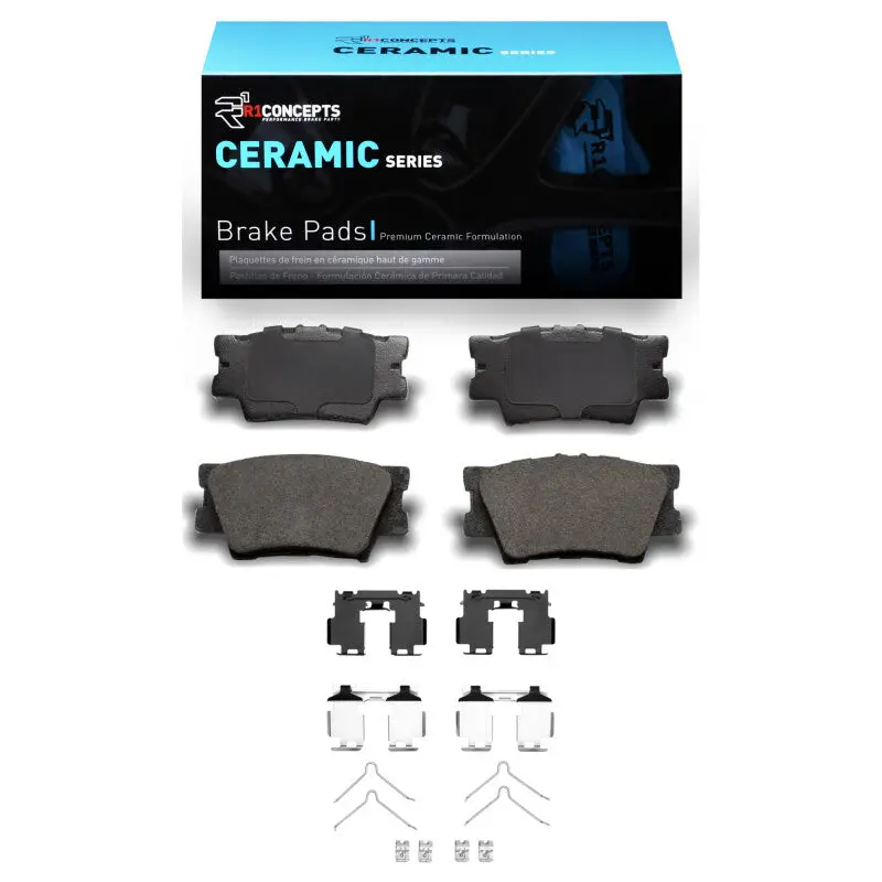 R1 2006-2018 Lexus Hs250h Rear R1 Ceramic Pads & Hardware Kit 1