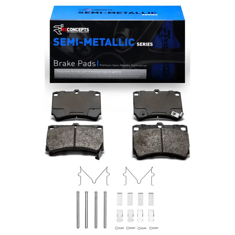 R1 90-02 Ford Aspire Front Semi Met Pads & Hardware Kit 1