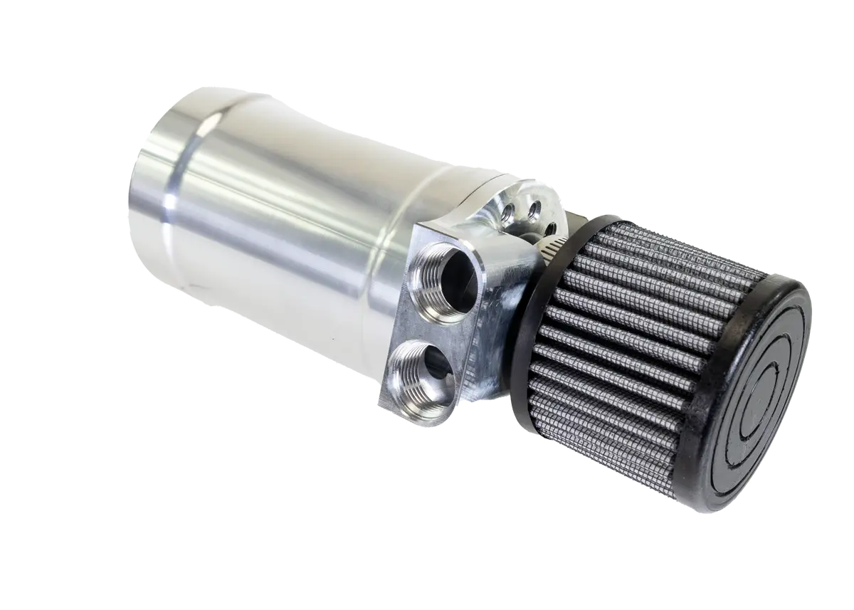 Motion Raceworks Top Loader Billet Oil Catch Can Bare Aluminum ( Dual 10 An Port ) 1