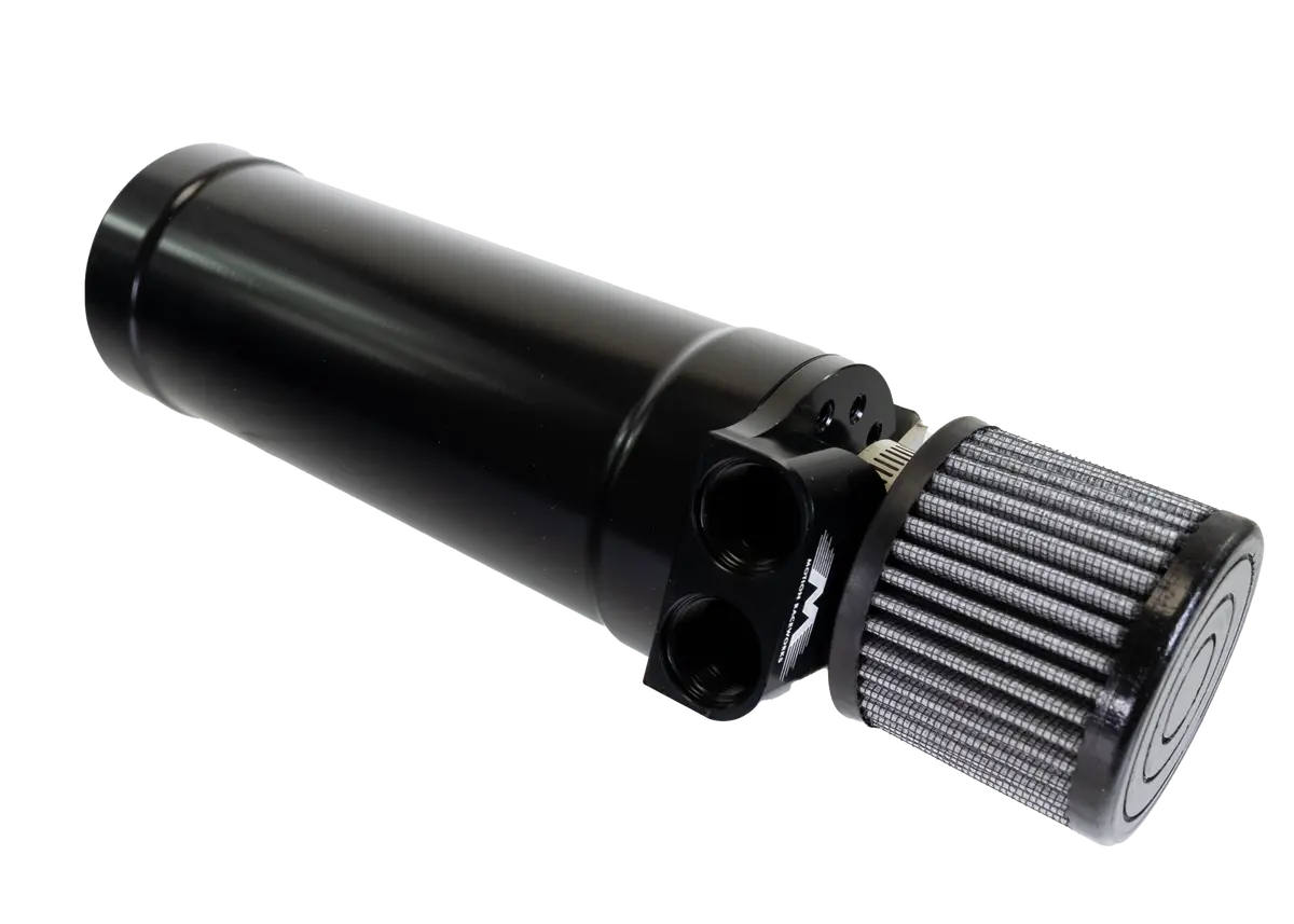 1 Qt Xl Top Loader Billet Internally Baffled Oil Catch Can (Dual 10An Port) 1