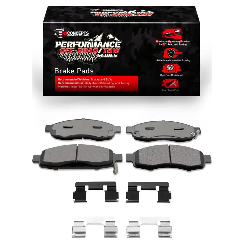 R1 2004-2007 Infiniti Qx56 Front Performance Off-Road/Tow Brake Pads & Hardware Kit 1