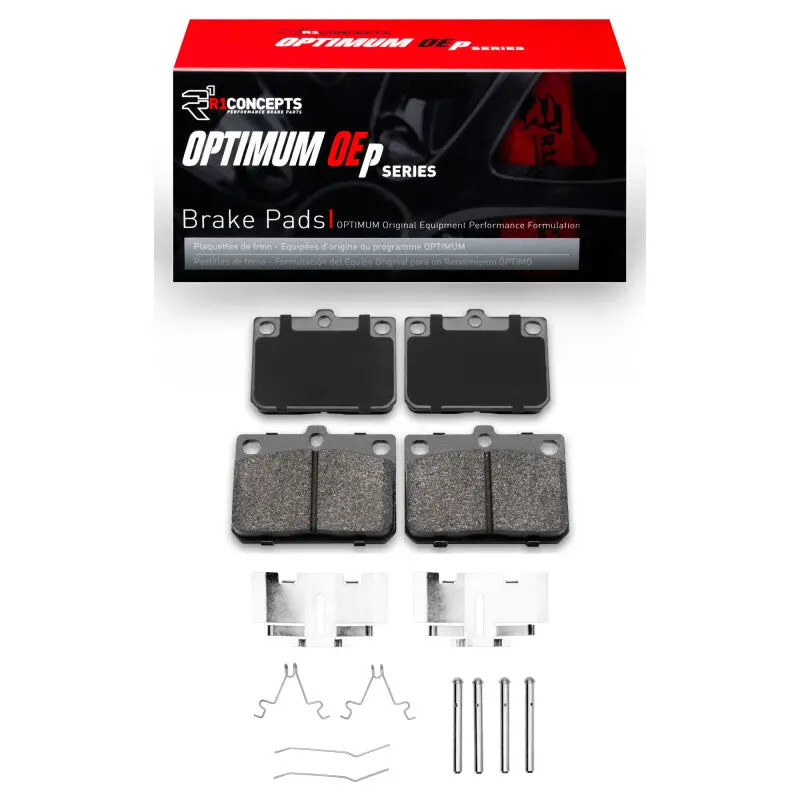 R1 81-83 Toyota Corolla (Us/Canada) Front Optimum Oe Pads & Hardware Kit 1