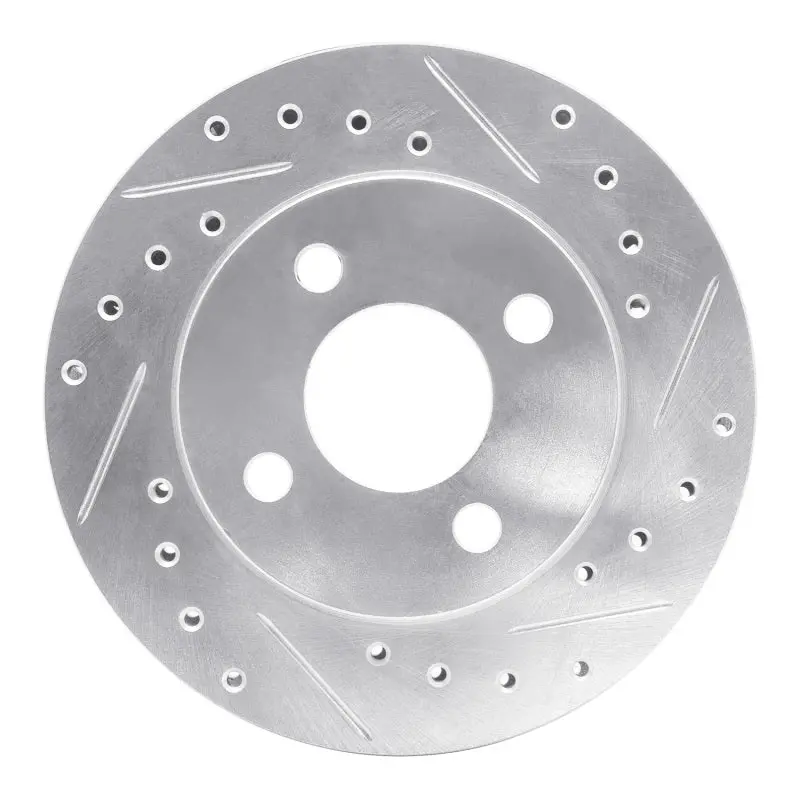 R1 81-87 Chrysler Town & Country Front Right Drilled & Slotted Silver Brake Rotor 1