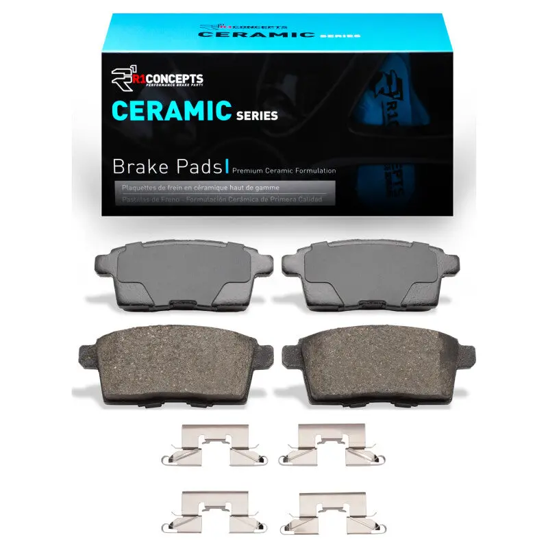R1 2007-2015 Ford Edge Rear R1 Ceramic Pads & Hardware Kit 1