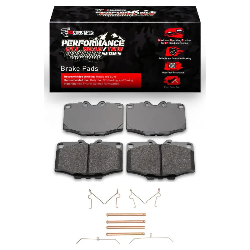 R1 1979-1985 Toyota Pickup Front Performance Off-Road/Tow Brake Pads & Hardware Kit 1