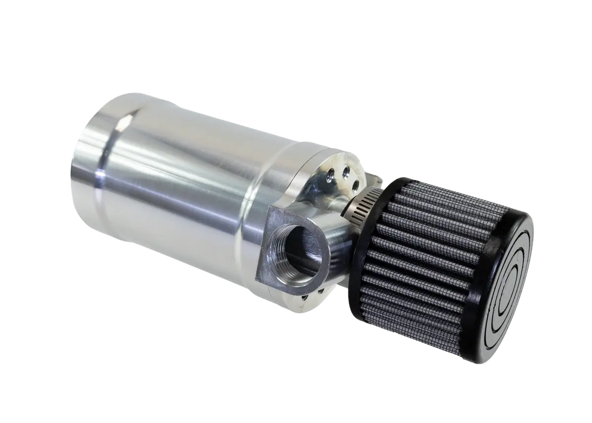 Motion Raceworks Top Loader Billet Oil Catch Can Bare Aluminum ( Single 12 An Port ) 1