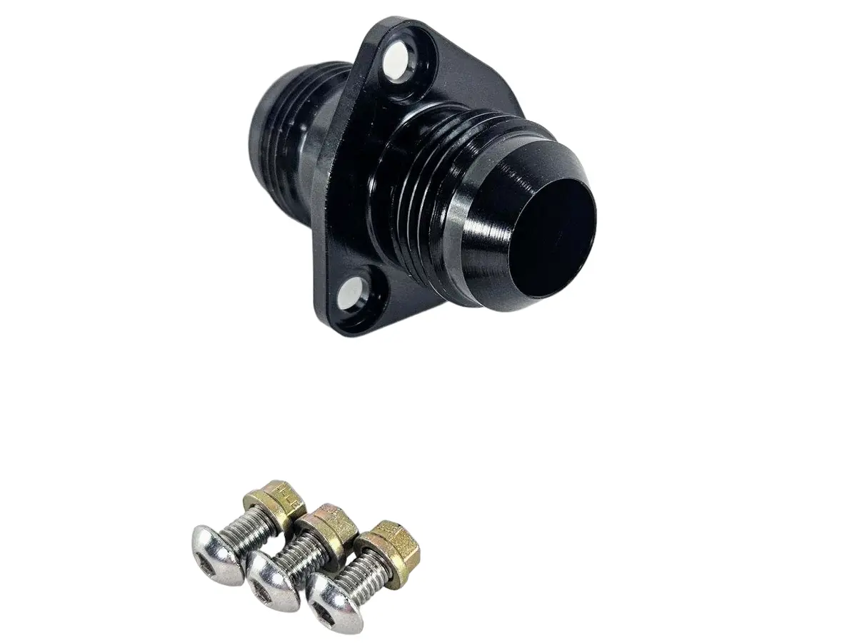 -8An Flanged Bolt In Pass Thru Bulkhead Fitting By Fluidworks 1