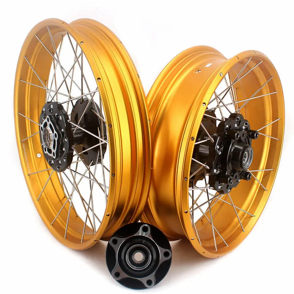 Vmx-Racing Fit Honda Cb500x 2022-2025 Tubeless 2.5*19 & 4.25*17 Wheels Rims Gold Glm Rims 1