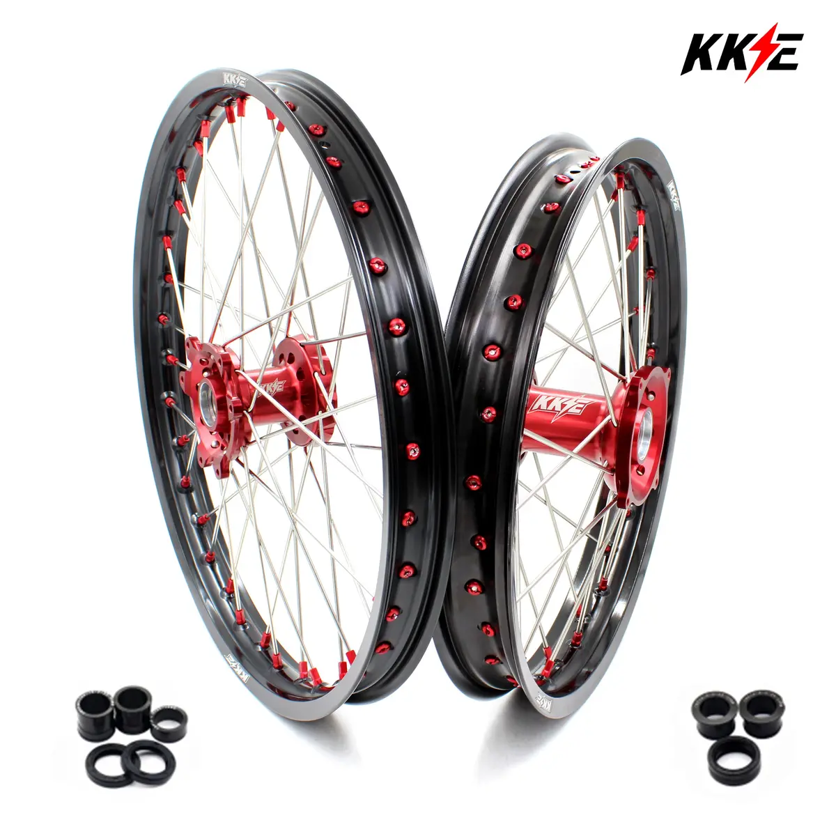 Kke 21" 19" Or 21" 18" Spoke Wheels Rims For Honda Crf250r 2004-2013 Crf450r 2002-2012 1