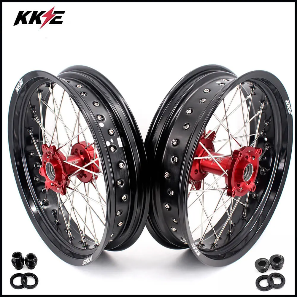 Pre-Order Kke 17 Inch Supermoto Spoke Alloy Wheels Rims For Honda Crf250l 2013-2020 1