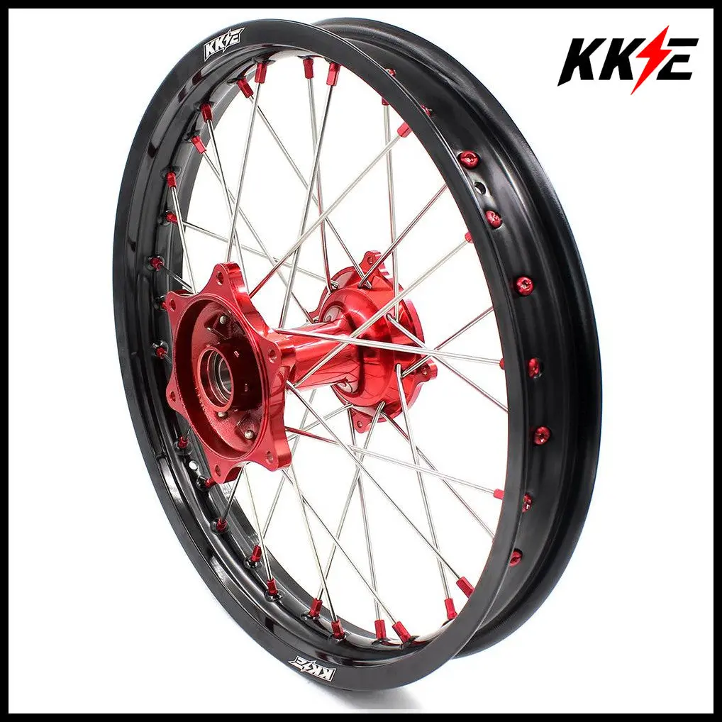 Kke 2.15*19 Casting Rear Wheel Rim Fit Honda Crf250r 04-13 Crf450r 02-12 Red Nipple 1