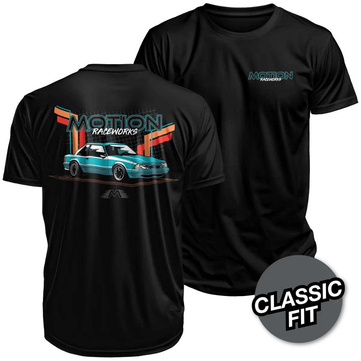80S Retro Fox Body Shirt (Gildan Dry Blend) 1