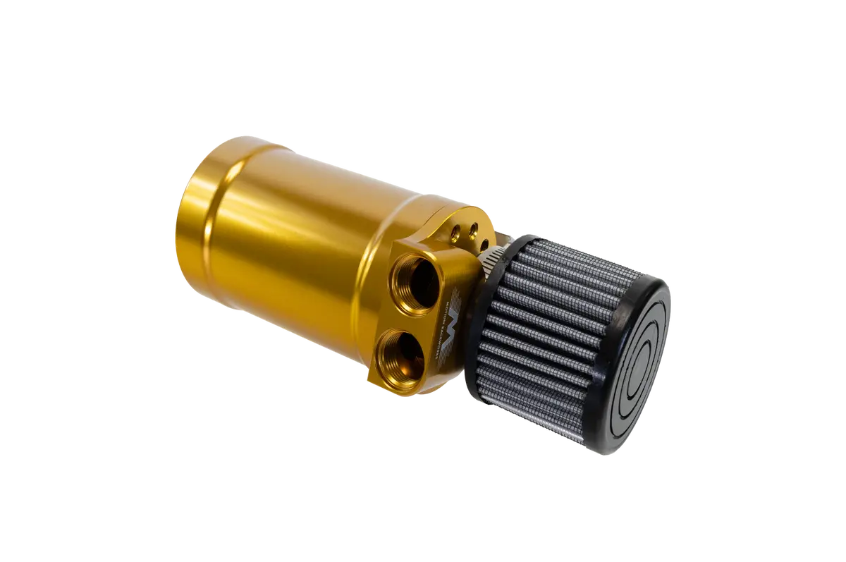 Motion Raceworks Top Loader Billet Oil Catch Can Gold Anodized ( Dual 10 An Port ) 1