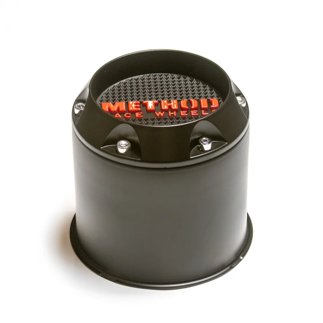 Center Cap | 8 Lug | Push-Through | Black - Red 1