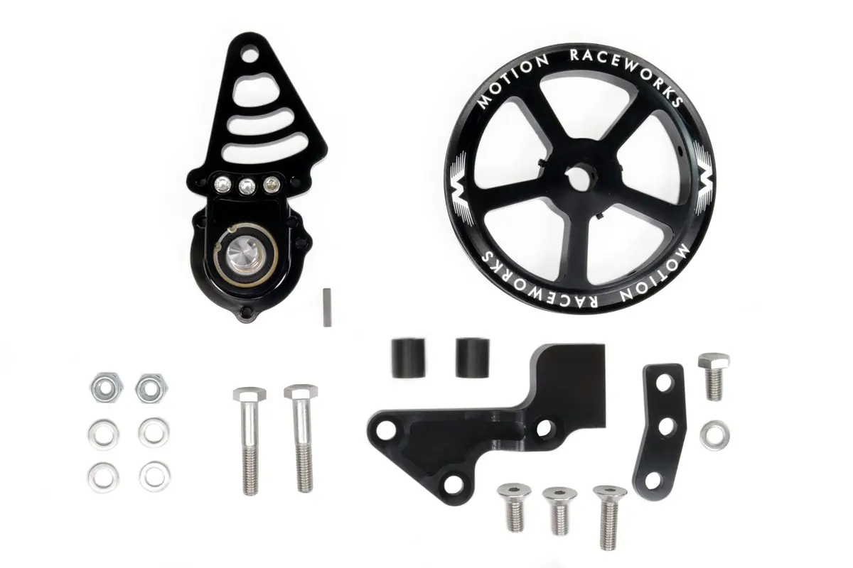 Motion Raceworks Passenger Side Belt Drive Ls Mechanical Fuel Pump Bracket Corvette Spacing 1