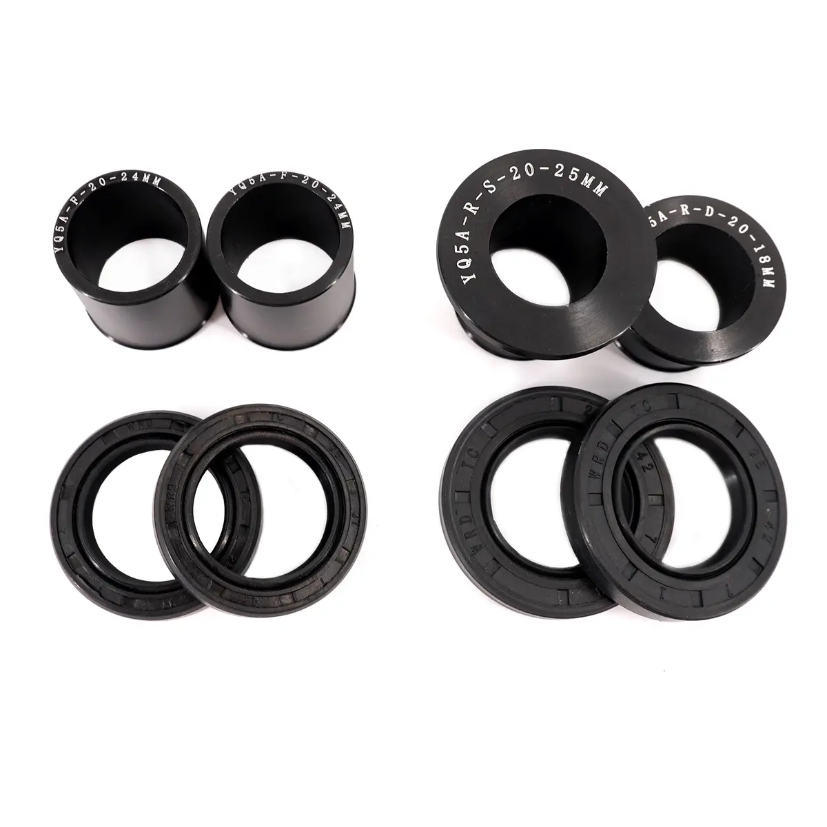 Kke Replacement Front & Rear Billet Bushing Spacers Kit Fit Surron Ultra Bee 2023-2025 Black 1
