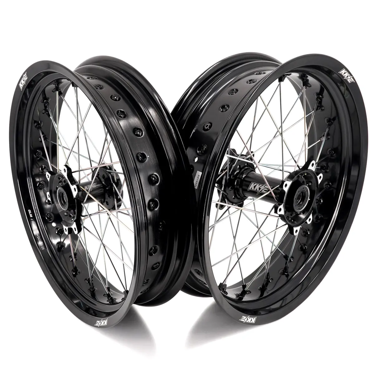 Kke Factory Stock Kke 3.5/4.25*17" Electric Supermoto Wheels Rim Fit For Surron Ultra Bee 2023-2025 Silver Spokes 1