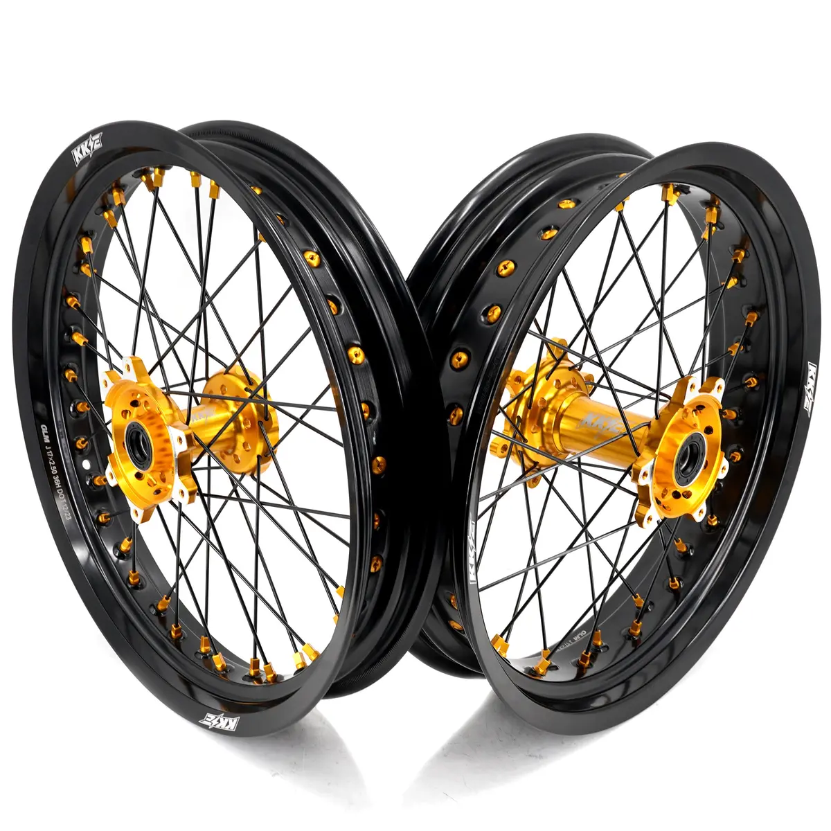 Kke Factory Stock Kke 2.5*17 & 3.5*17 E-Bike Wheels Rim Fit For Surron Ultra Bee 2023-2025 Gold Hubs 1