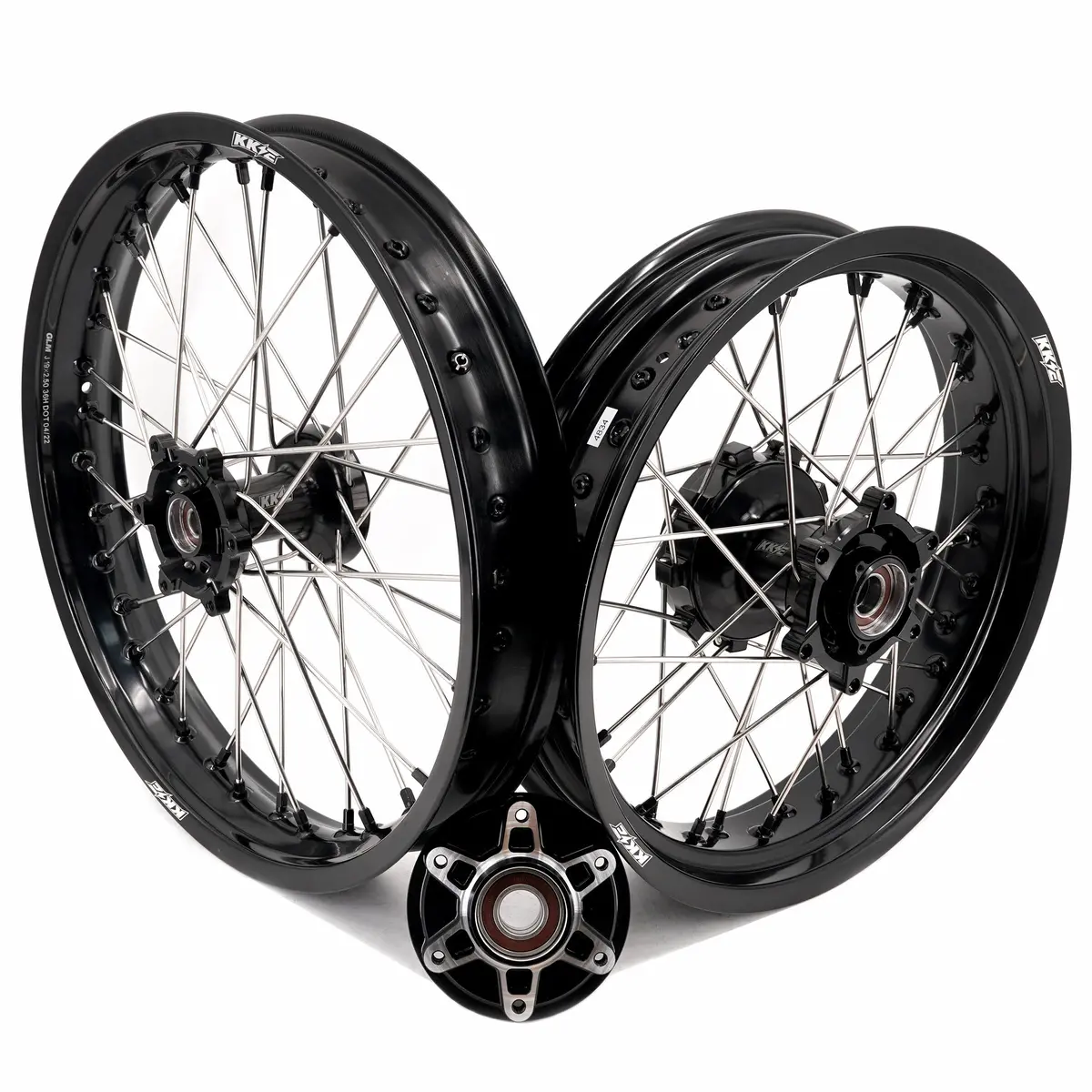 Kke 2.5*19 & 3.5*17 Dirtbike Tubed Spoke Wheels Rims Fit Ktm 390 Adventure 2020-2021 Black 1