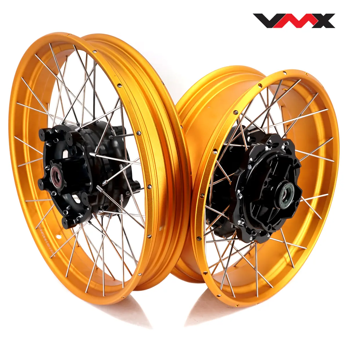 Vmx-Racing Fit Honda Nx400 Nx500 2024-2025 Tubeless 2.5*19 & 4.25*17 Wheels Gold Glm Rims 1
