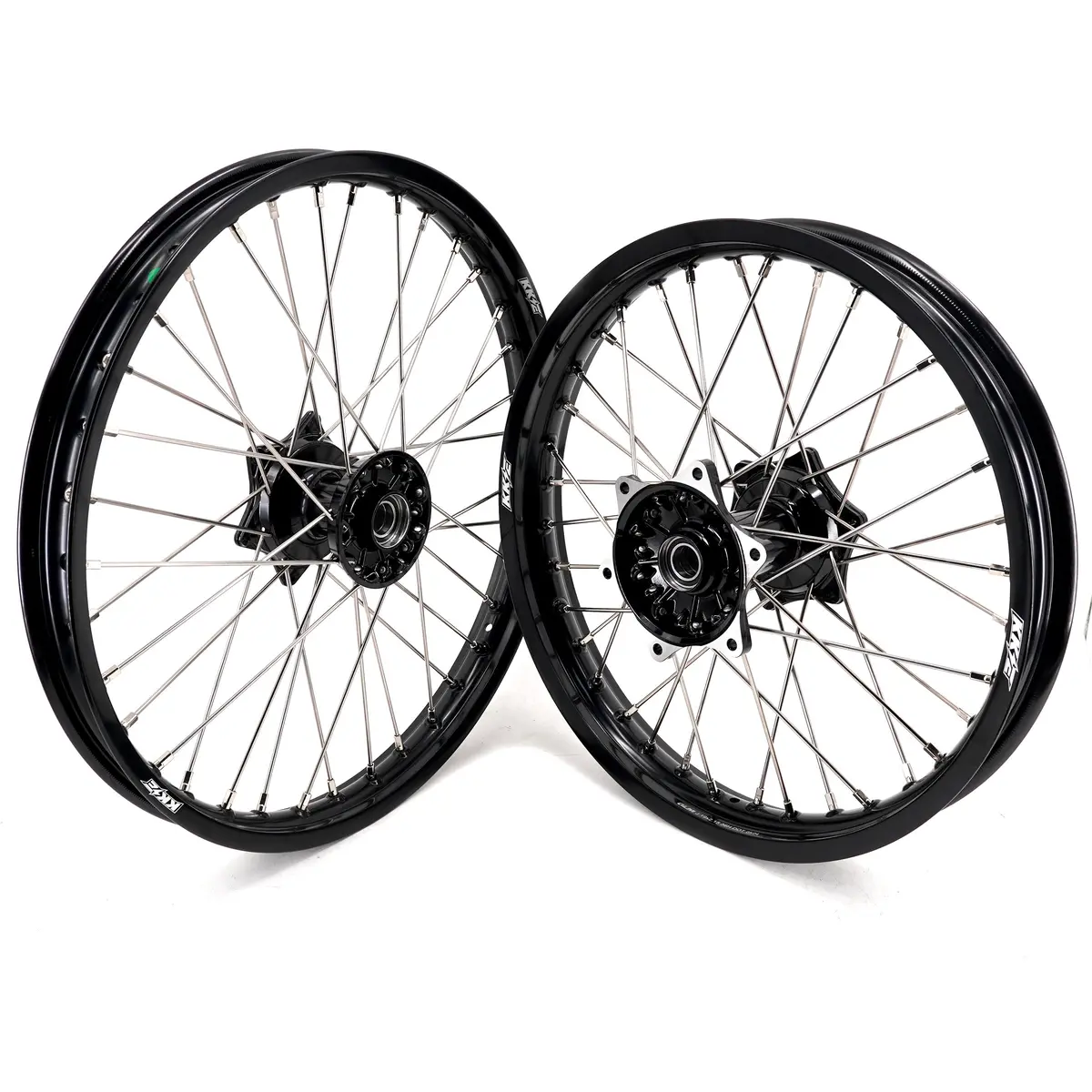Kke 21"&19" Mx Dirtbike Casting Wheels For Yamaha Yz125 Yz250 Yz250f Yz450f Black Hub 2