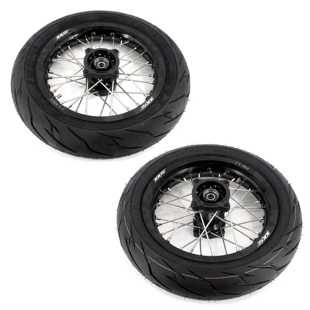 Kke 1.85*12’‘ & 2.15*12’‘ E-Bike Mini Wheels Kit With Tires Fit For Rawrr Mantis X 2024-2025 Black 1