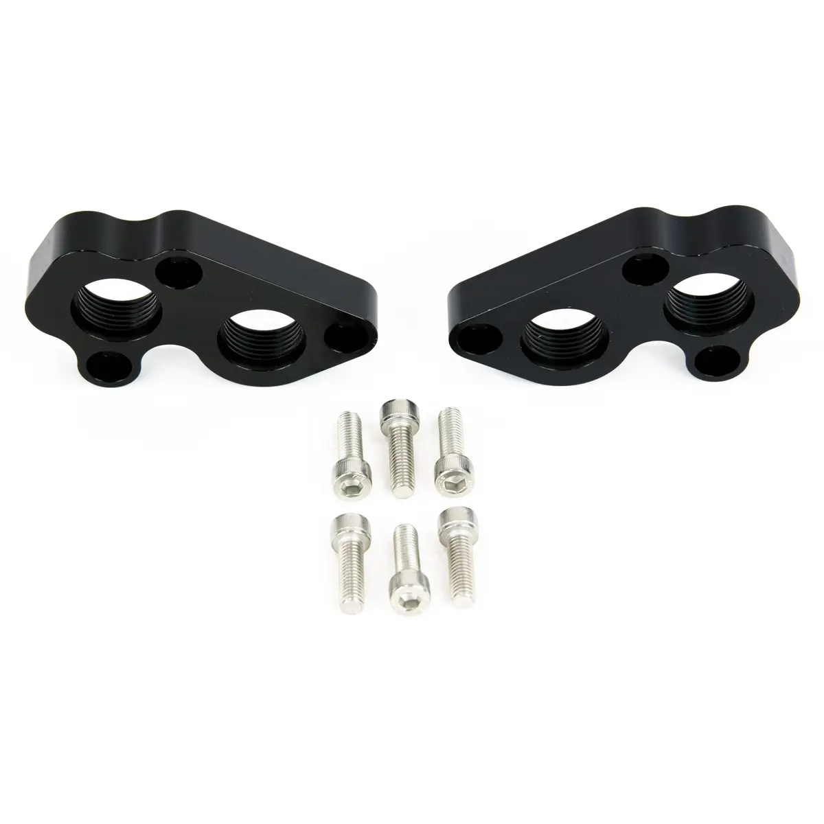 Motion Raceworks Black Anodized Gen V Lt1/Lt4/L83/L86 Remote Water Pump Block Adapters -12An 1