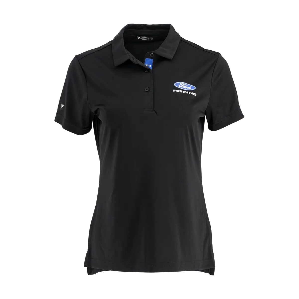 Ford Racing Logo Womens Black Polo Shirt 1