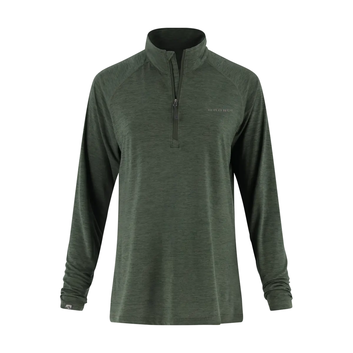 Ford Bronco Womens Green Pullover Quarter Zip 1