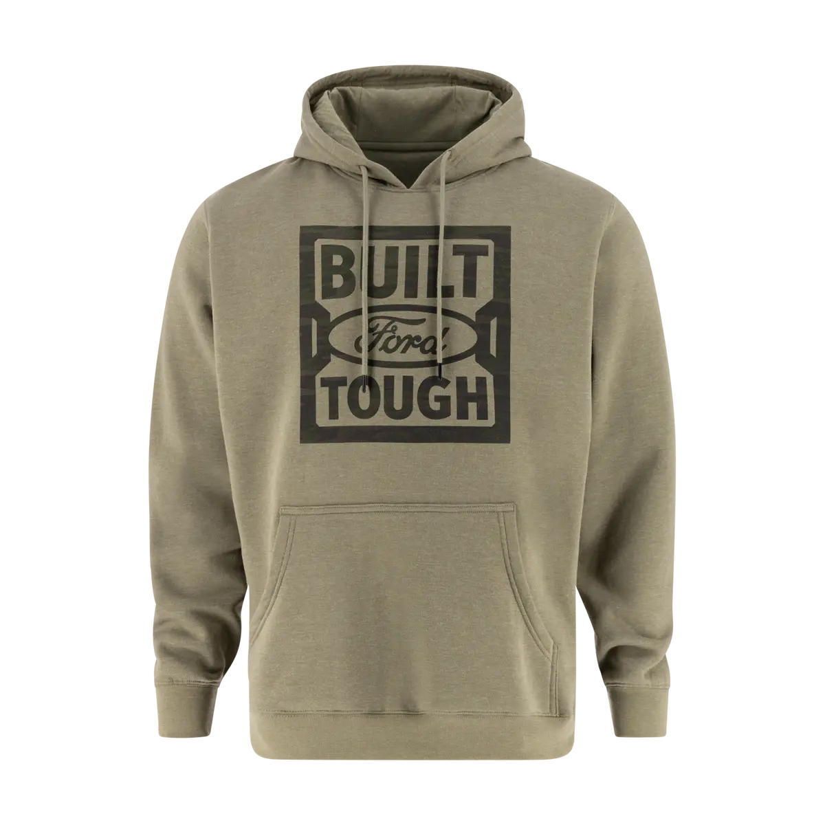 Ford Trucks Green Camo Built Ford Tough Mens Hoodie 1