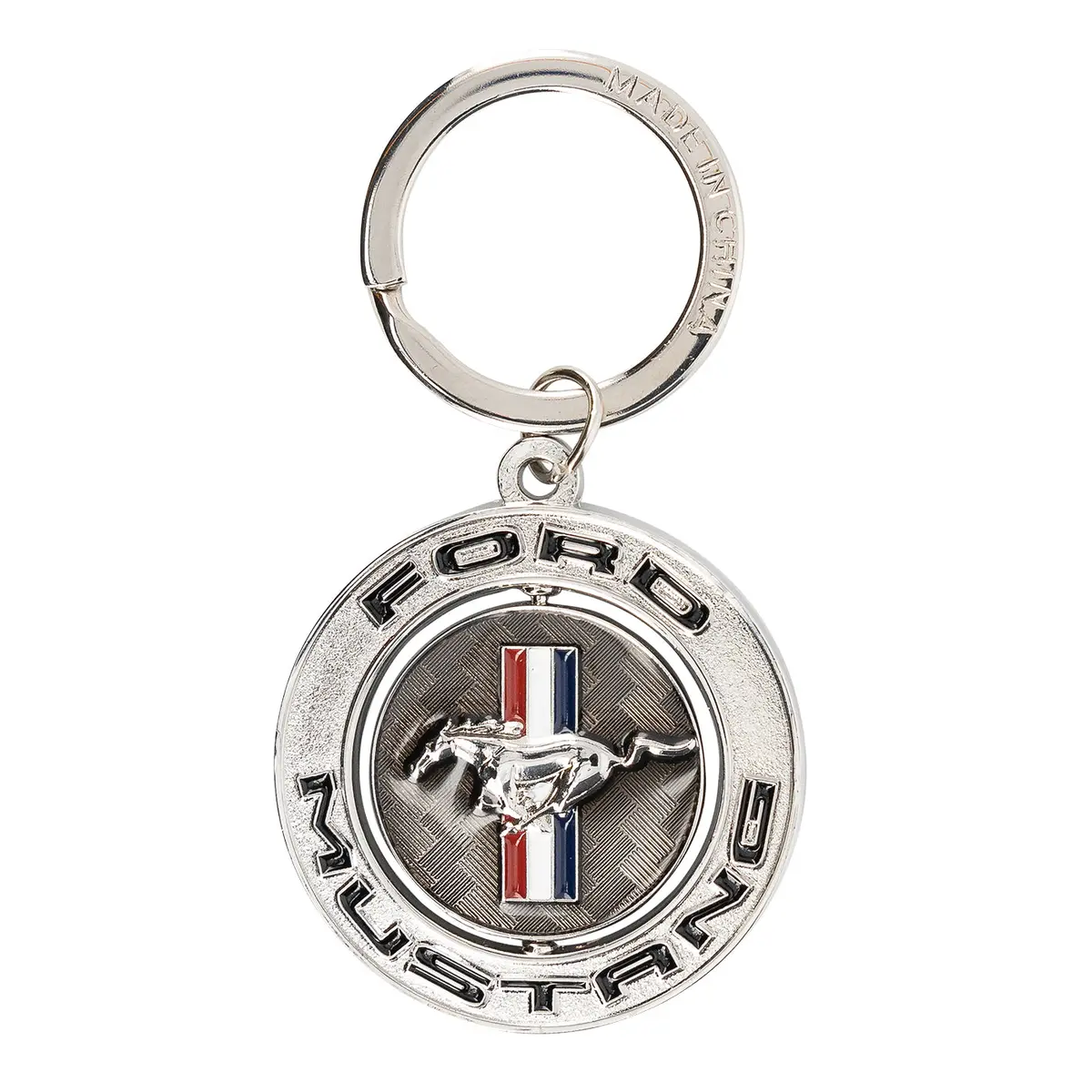Ford Mustang Tribar Logo Spinner Keychain 1