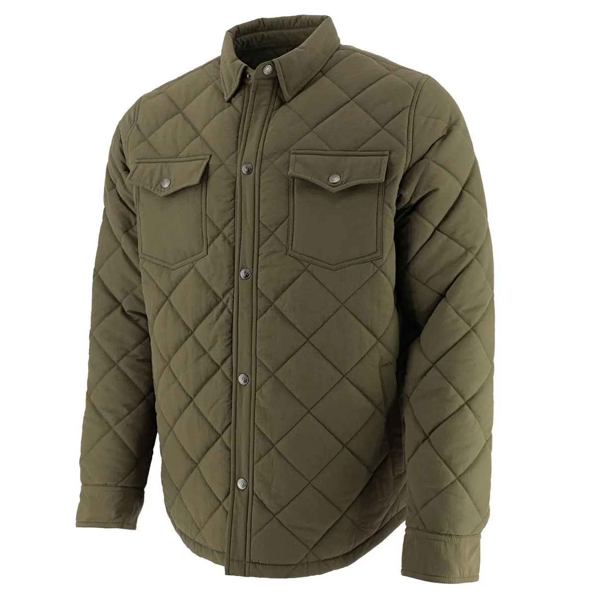 Ford Bronco Mens Army Green Quilted Insulated Jacket 1