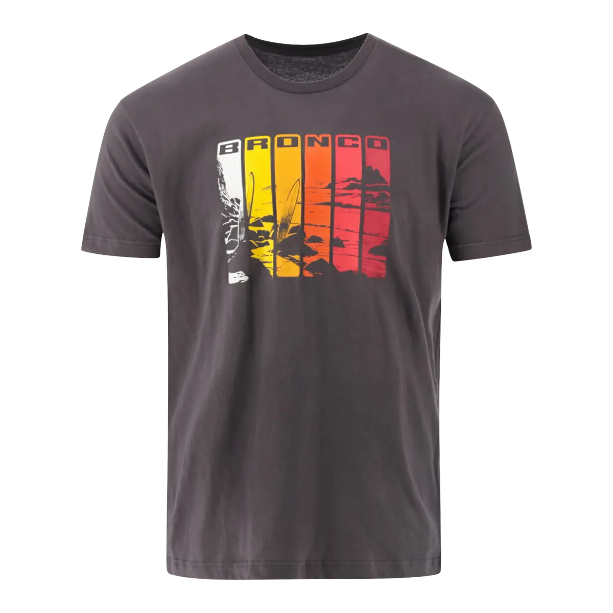 Ford Bronco Free Wheeling Striped Surfing Graphic T-Shirt 1