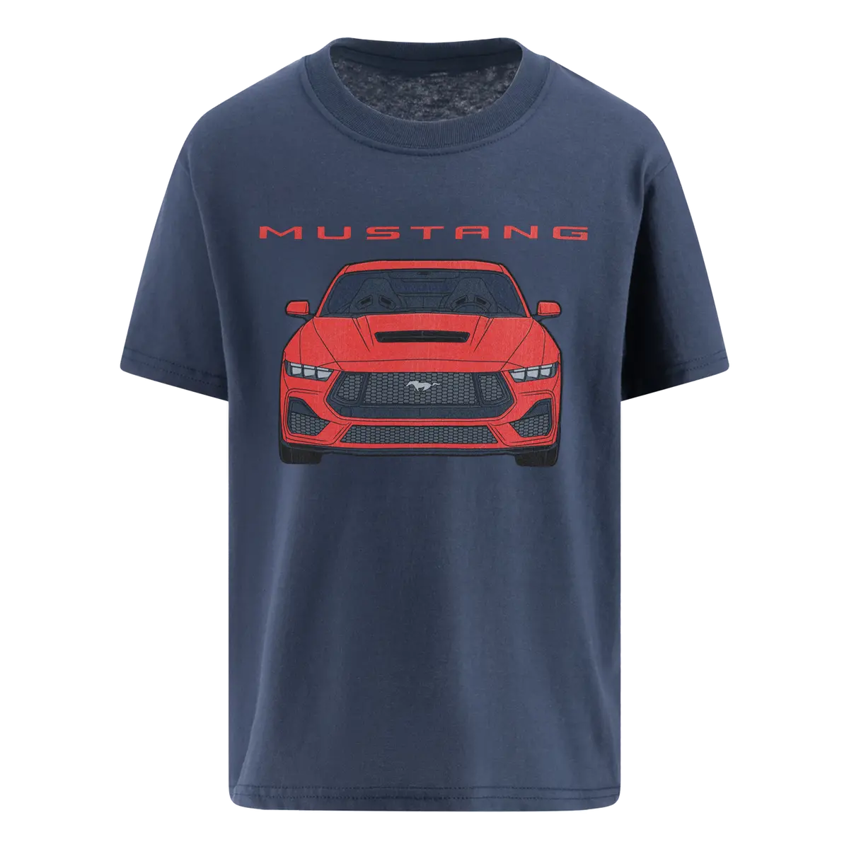 Ford Mustang Red Graphic Youth Short Sleeve T-Shirt 1