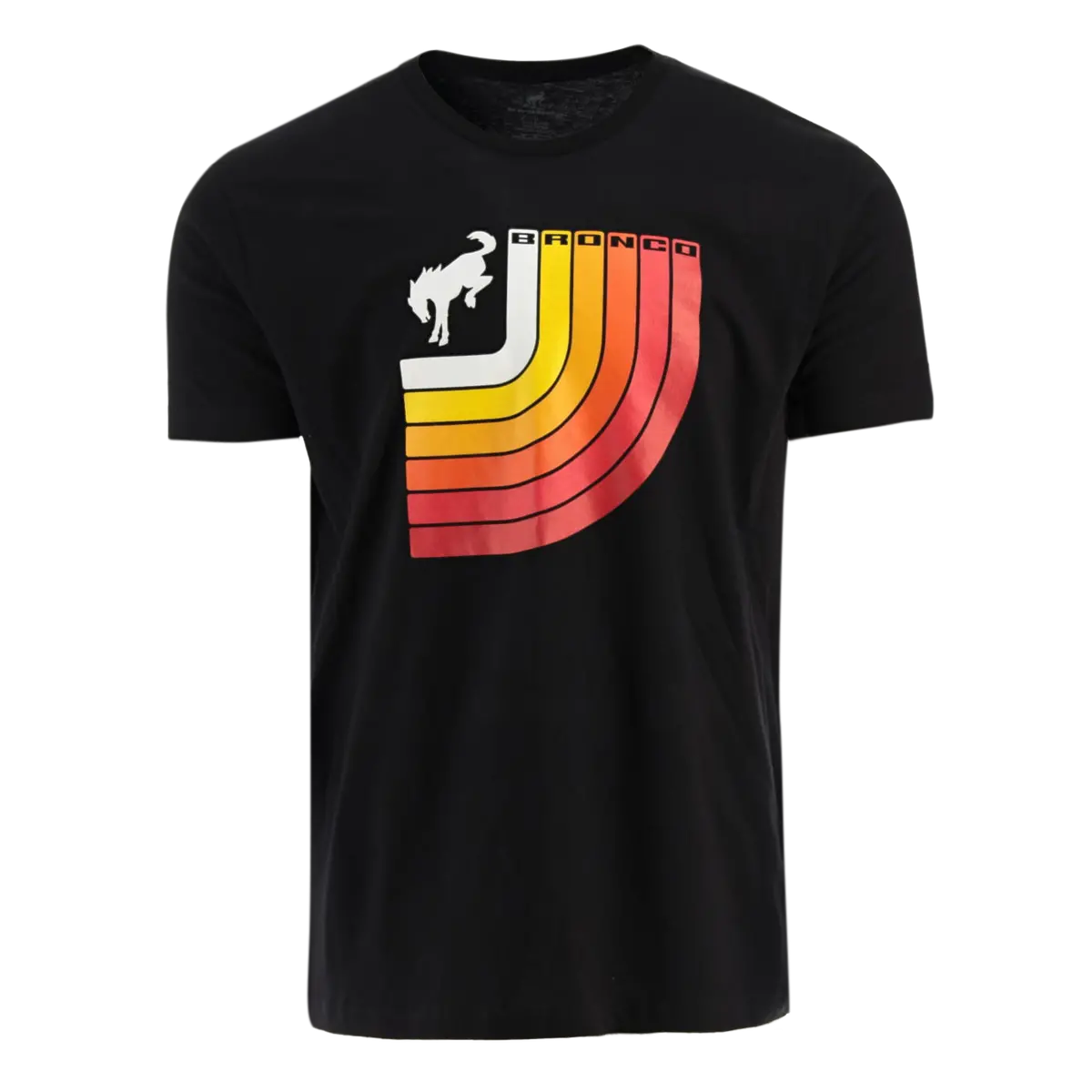 Ford Bronco Free Wheeling Retro Striped T-Shirt 1