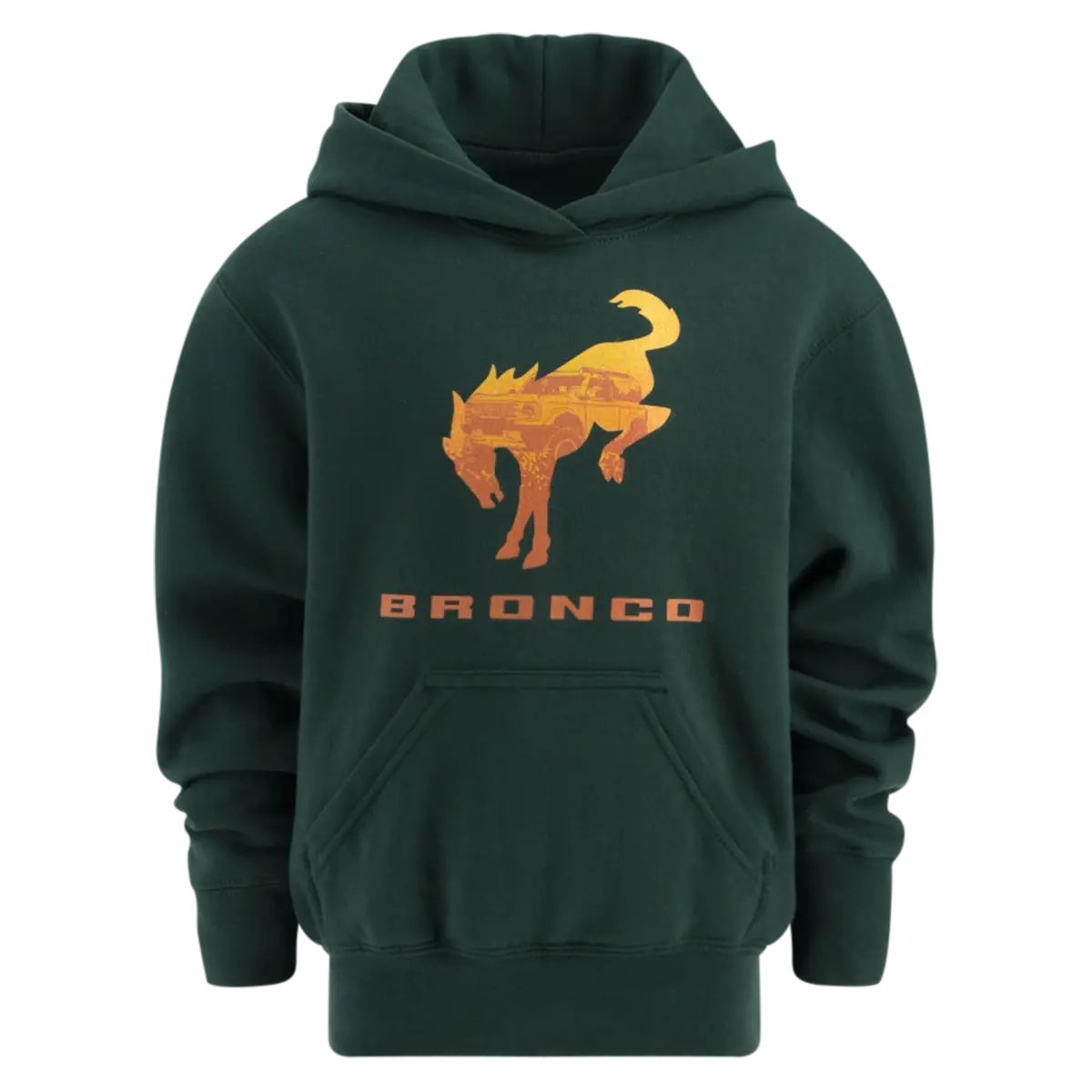 Ford Bronco Youth Forest Green Fleece Hoodie 1