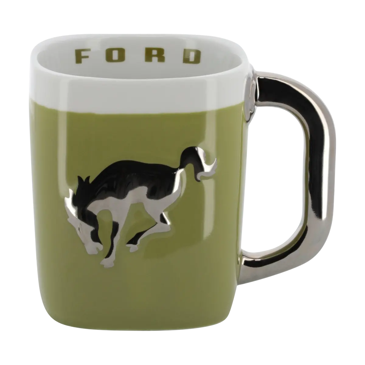 Ford Bronco Vintage 14Oz Moss Green Ceramic Mug 1