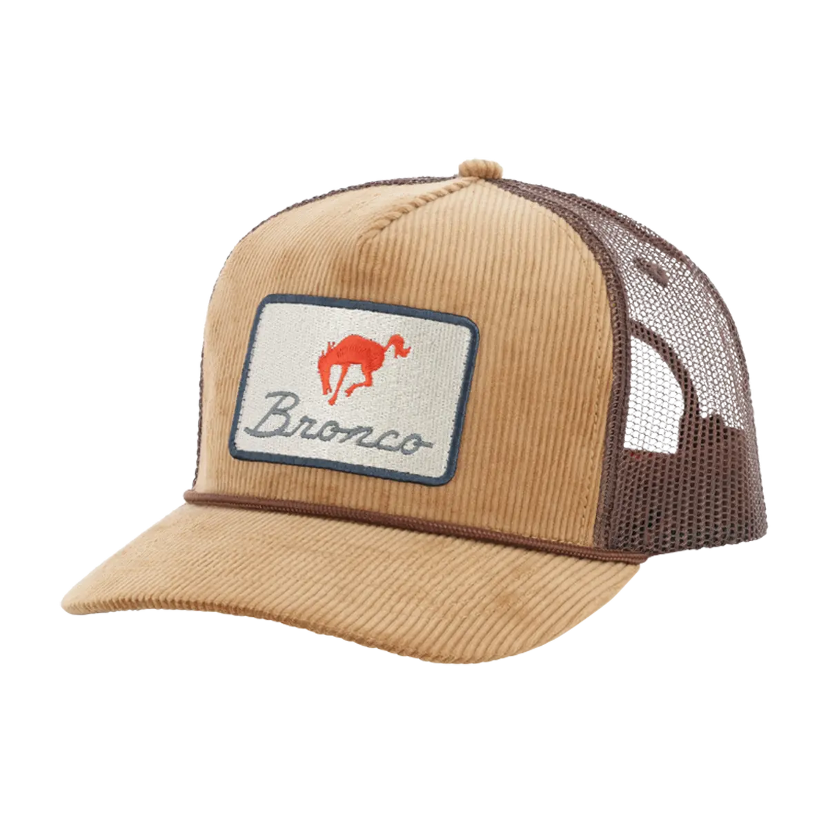 Ford Bronco Vintage Patch Corduroy Snapback Hat 1