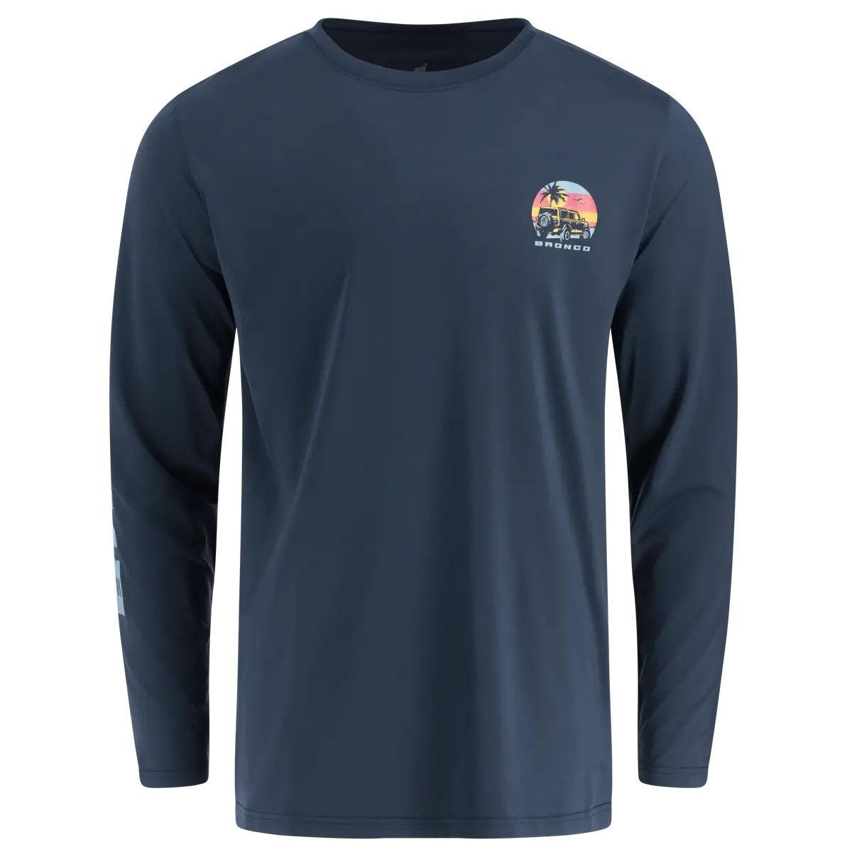 Ford Bronco Mens Beach Scene Moisture Wicking Long Sleeve Shirt 1