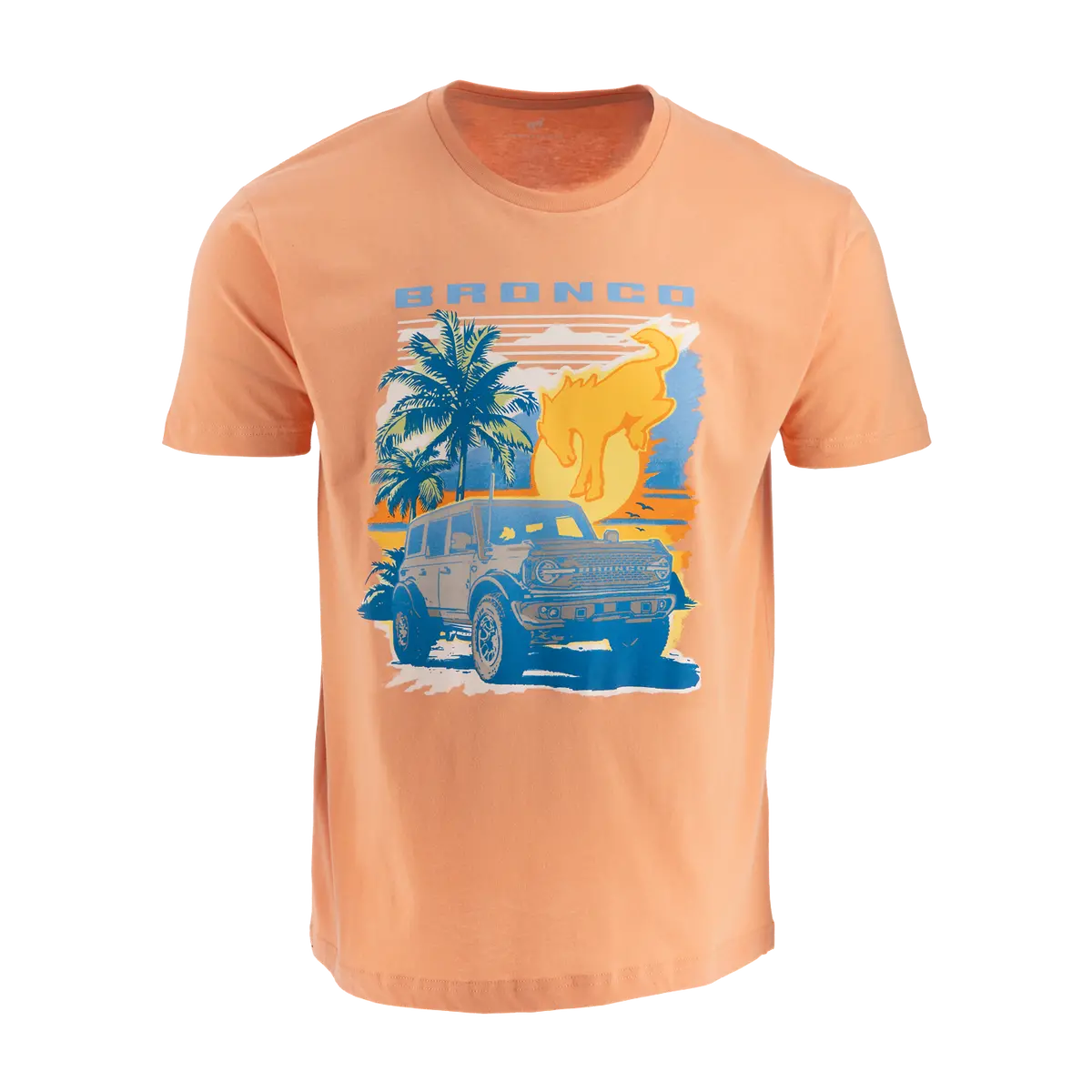 Ford Bronco Mens Cool Summer Orange Short Sleeve T-Shirt 1