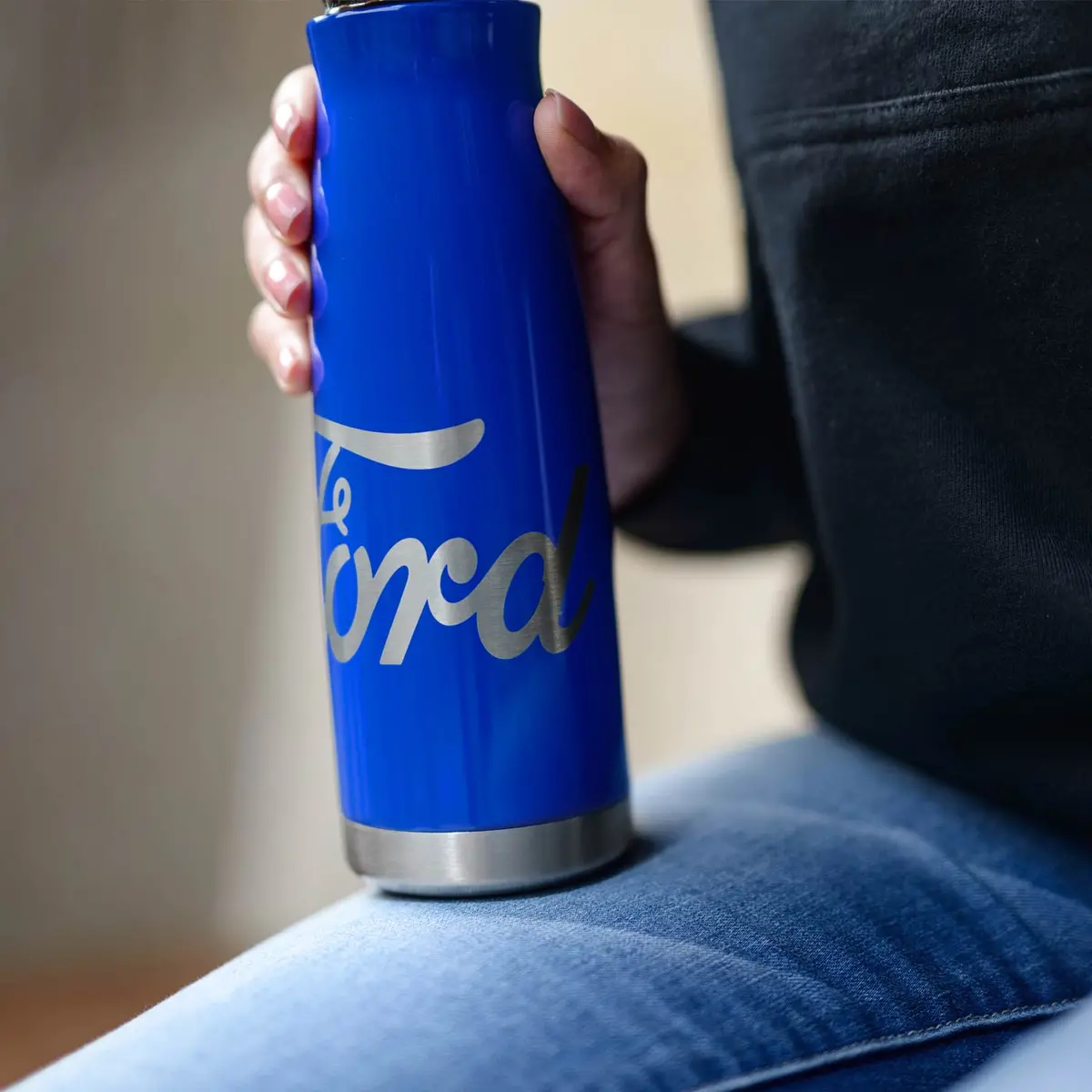 Ford Script 20Oz Stainless Steel Water Bottle 2