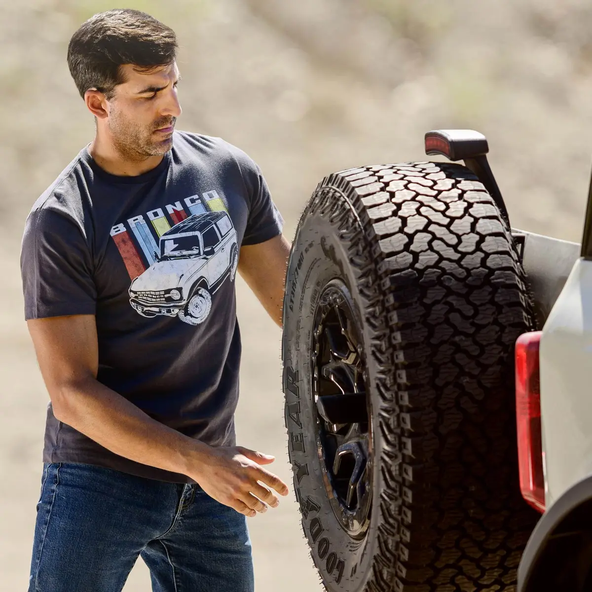 Ford Bronco Mens Retro Primary Color Graphic T-Shirt 2