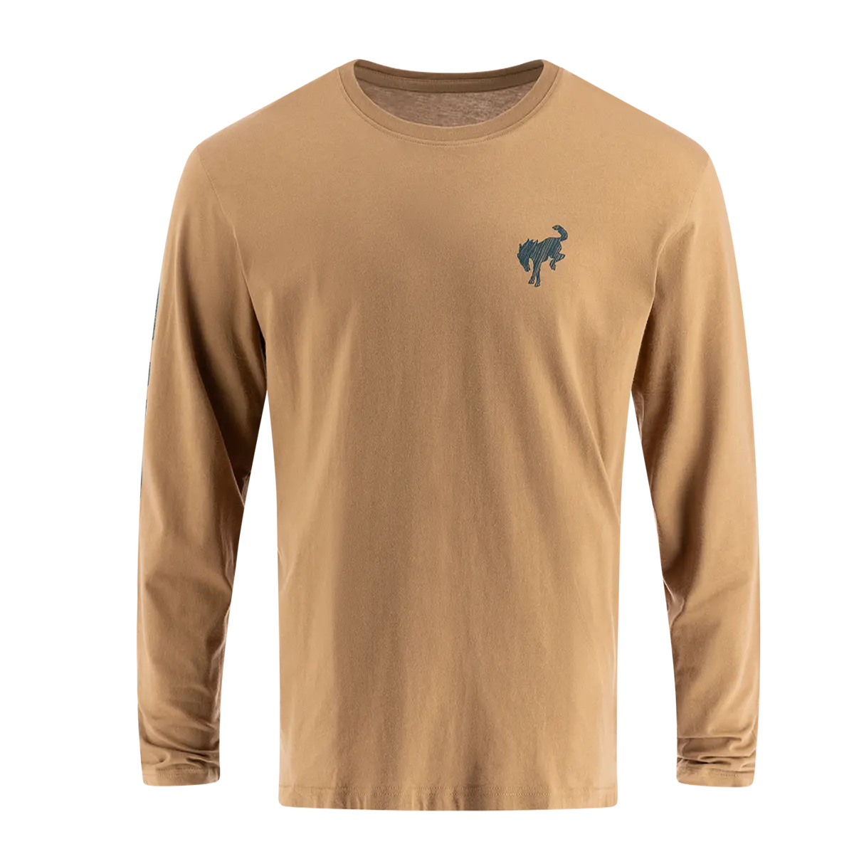 Ford Bronco Mens Illustrated Patriotic Graphic Long Sleeve Shirt 1